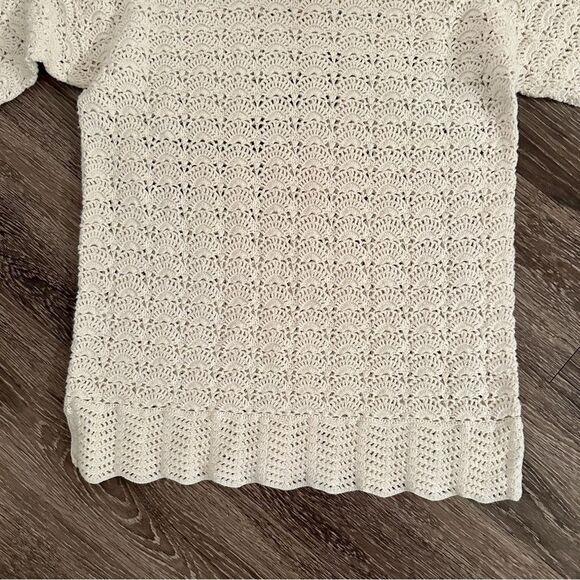 Laura Ashley Vintage Crochet Knit Sweater - Picture 3 of 8